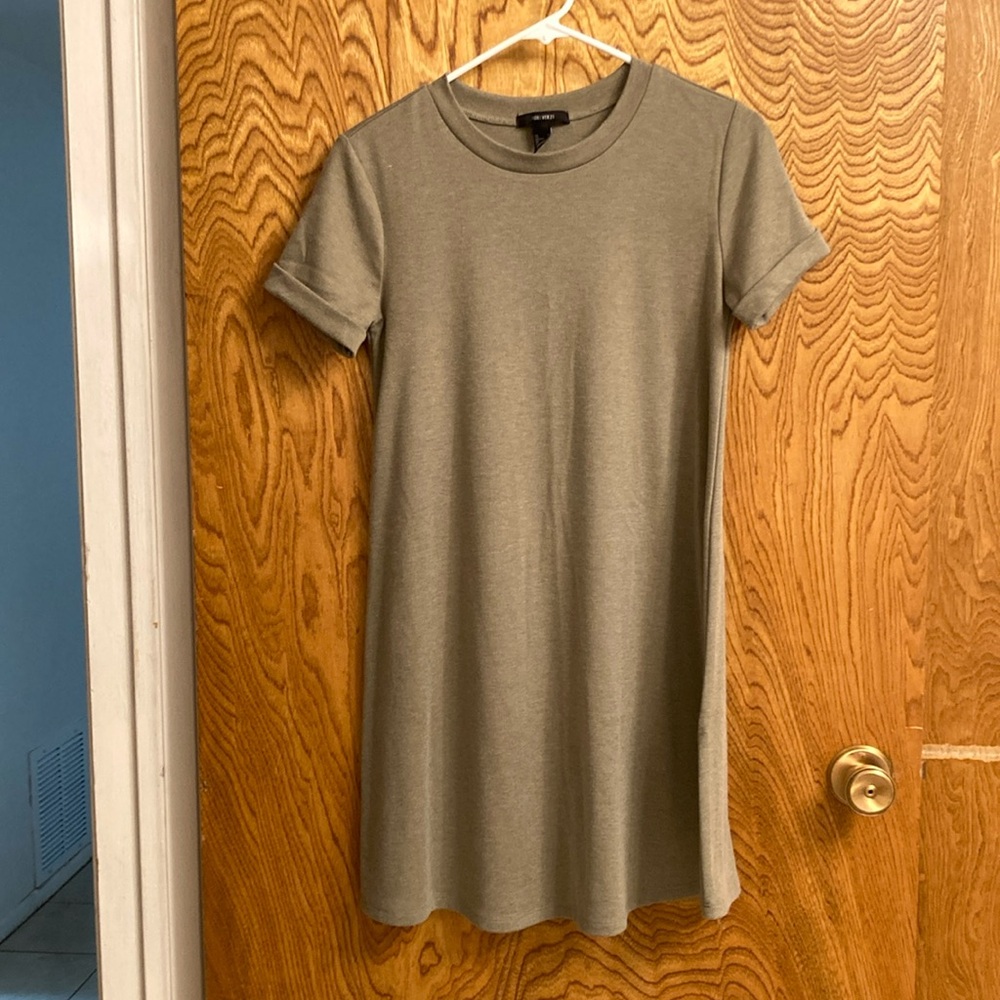 Forever 21 army green swing style dress